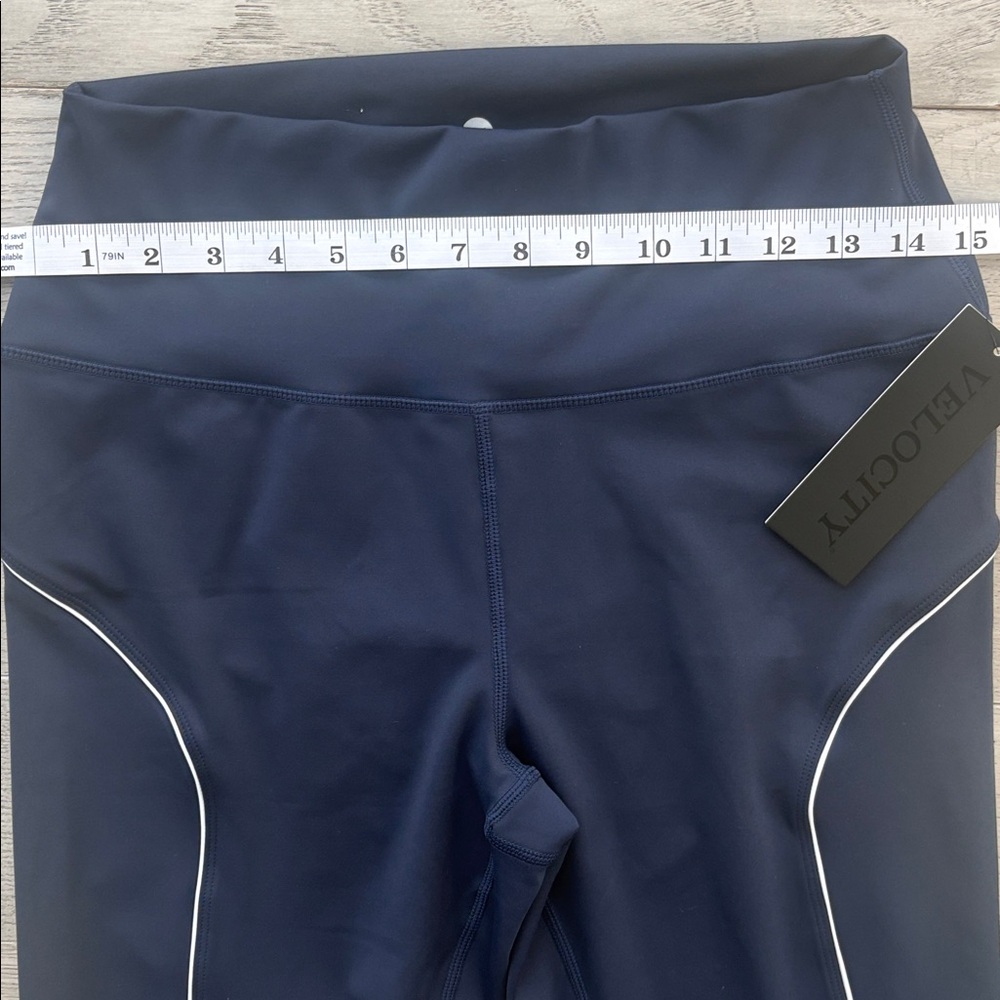 Velocity Interlock Highlight Naval Blue Leggings Women’s XL New NWT - Picture 6 of 7